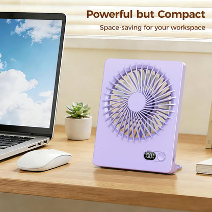 Desk Fan Small Rechargeable Battery Table Fans for travel Ultra Quiet