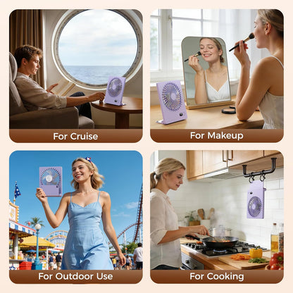 Desk Fan Small Rechargeable Battery Table Fans for travel Ultra Quiet