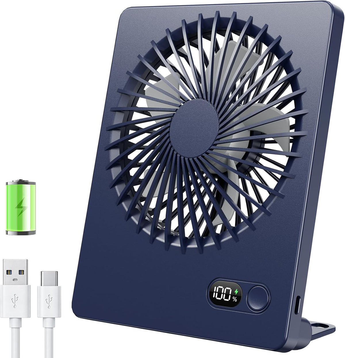 Desk Fan Small Rechargeable Battery Table Fans for travel Ultra Quiet