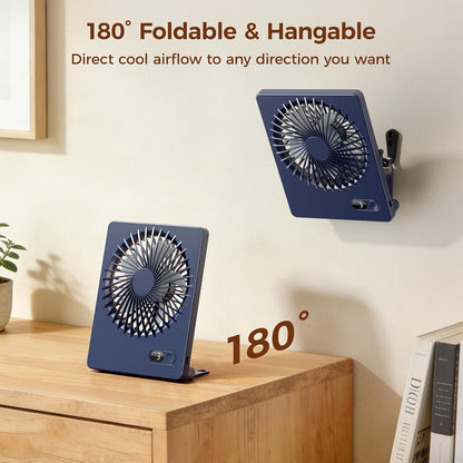 Desk Fan Small Rechargeable Battery Table Fans for travel Ultra Quiet