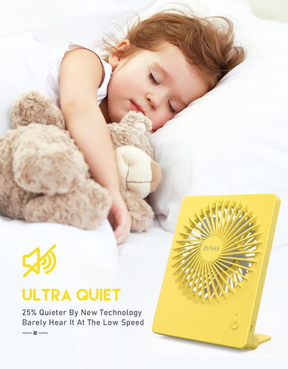 Desk Fan Small Rechargeable Battery Table Fans for travel Ultra Quiet