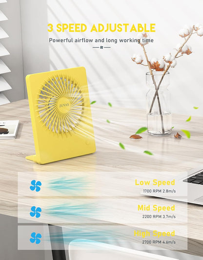 Desk Fan Small Rechargeable Battery Table Fans for travel Ultra Quiet
