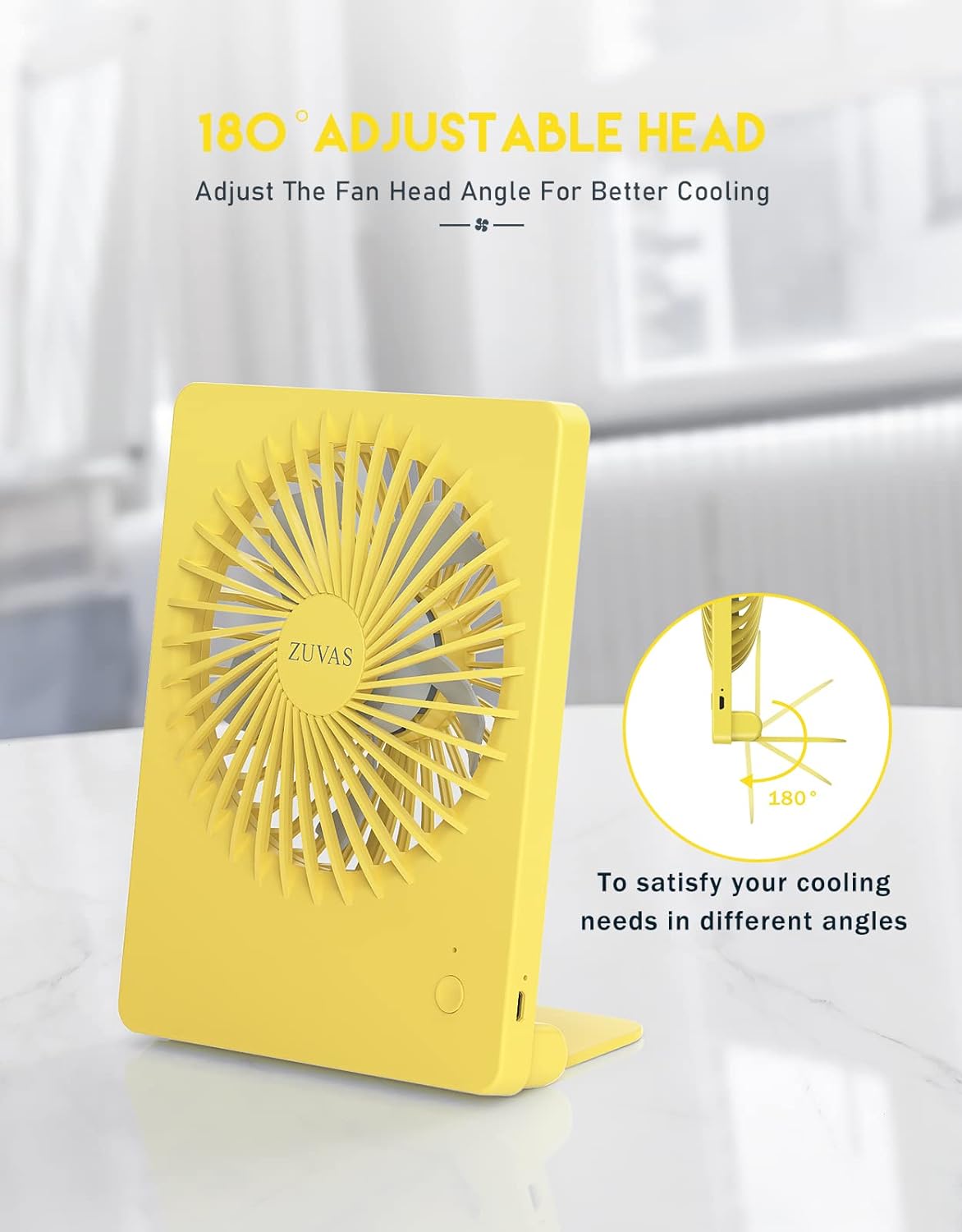 Desk Fan Small Rechargeable Battery Table Fans for travel Ultra Quiet