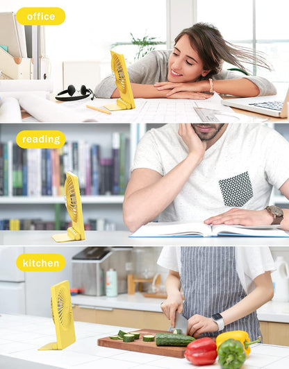 Desk Fan Small Rechargeable Battery Table Fans for travel Ultra Quiet