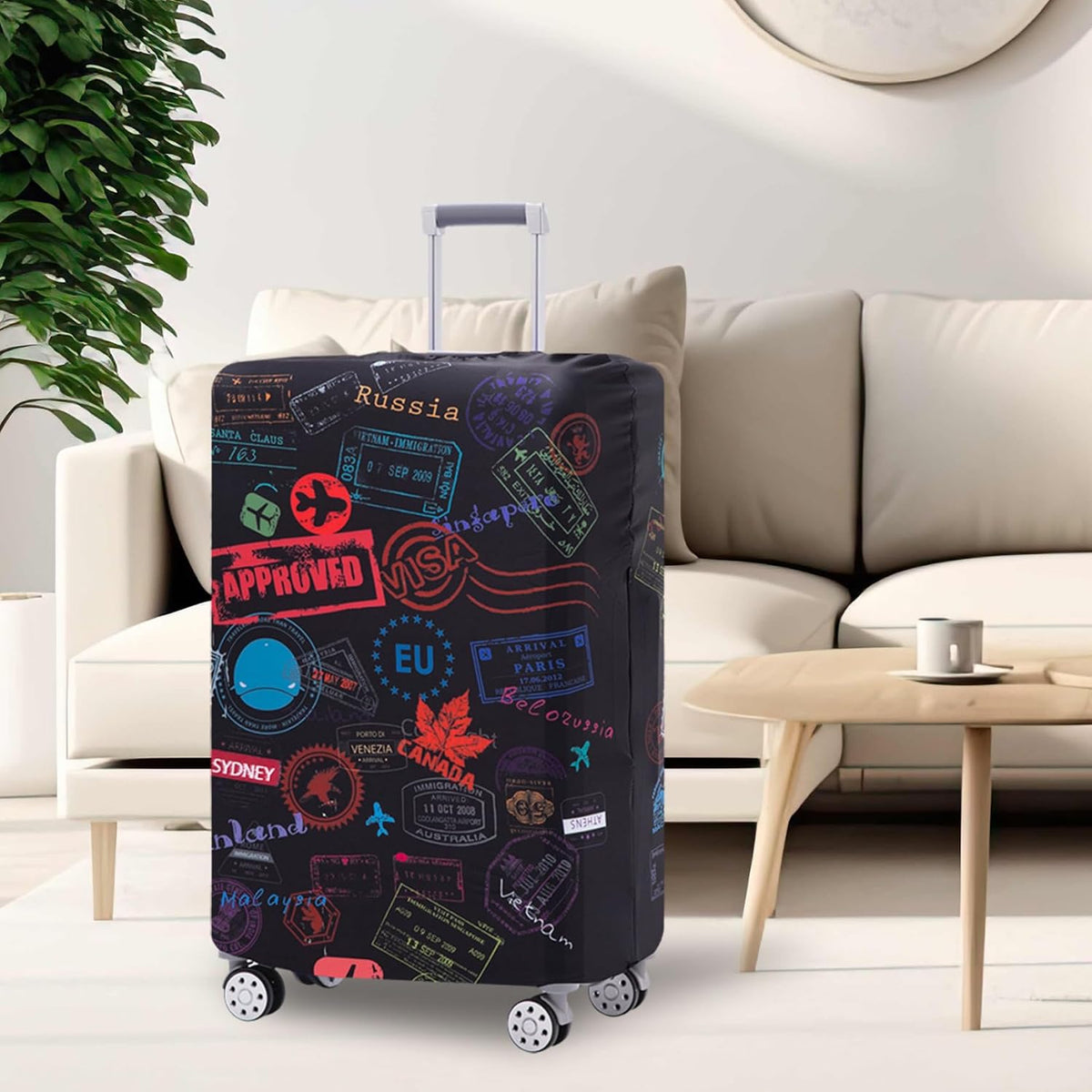 Travelkin Luggage Covers For Suitcase Tsa Approved Suitcase Cover Protector