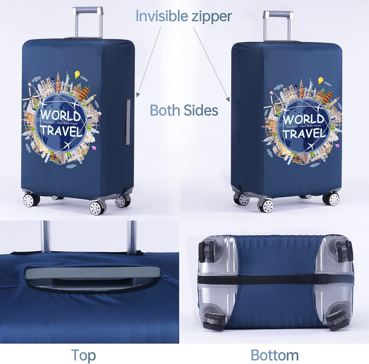 Travelkin Luggage Covers For Suitcase Tsa Approved Suitcase Cover Protector