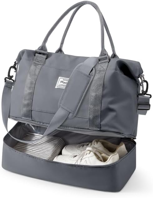 Travel Duffel Weekender Bag Women Tote Carry On Bags With Shoe Compartment - Colors A