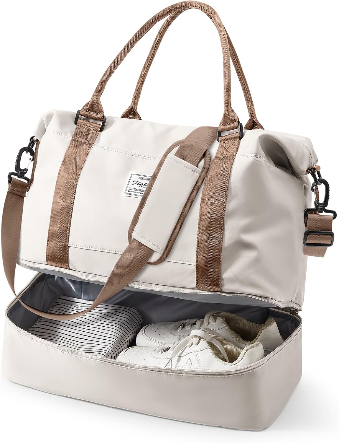Travel Duffel Weekender Bag Women Tote Carry On Bags With Shoe Compartment - Colors A