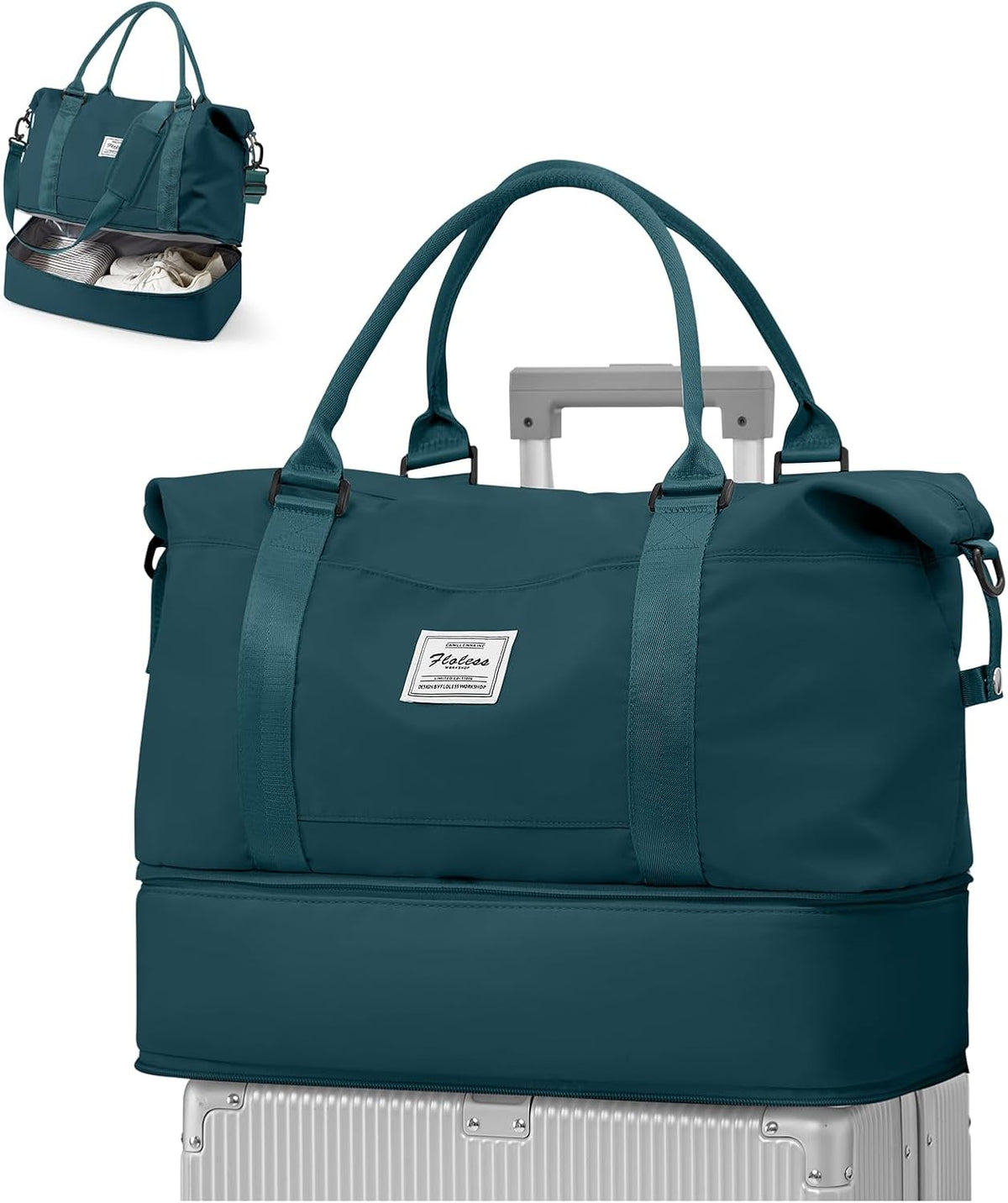 Travel Duffel Weekender Bag Women Tote Carry On Bags With Shoe Compartment - Colors A
