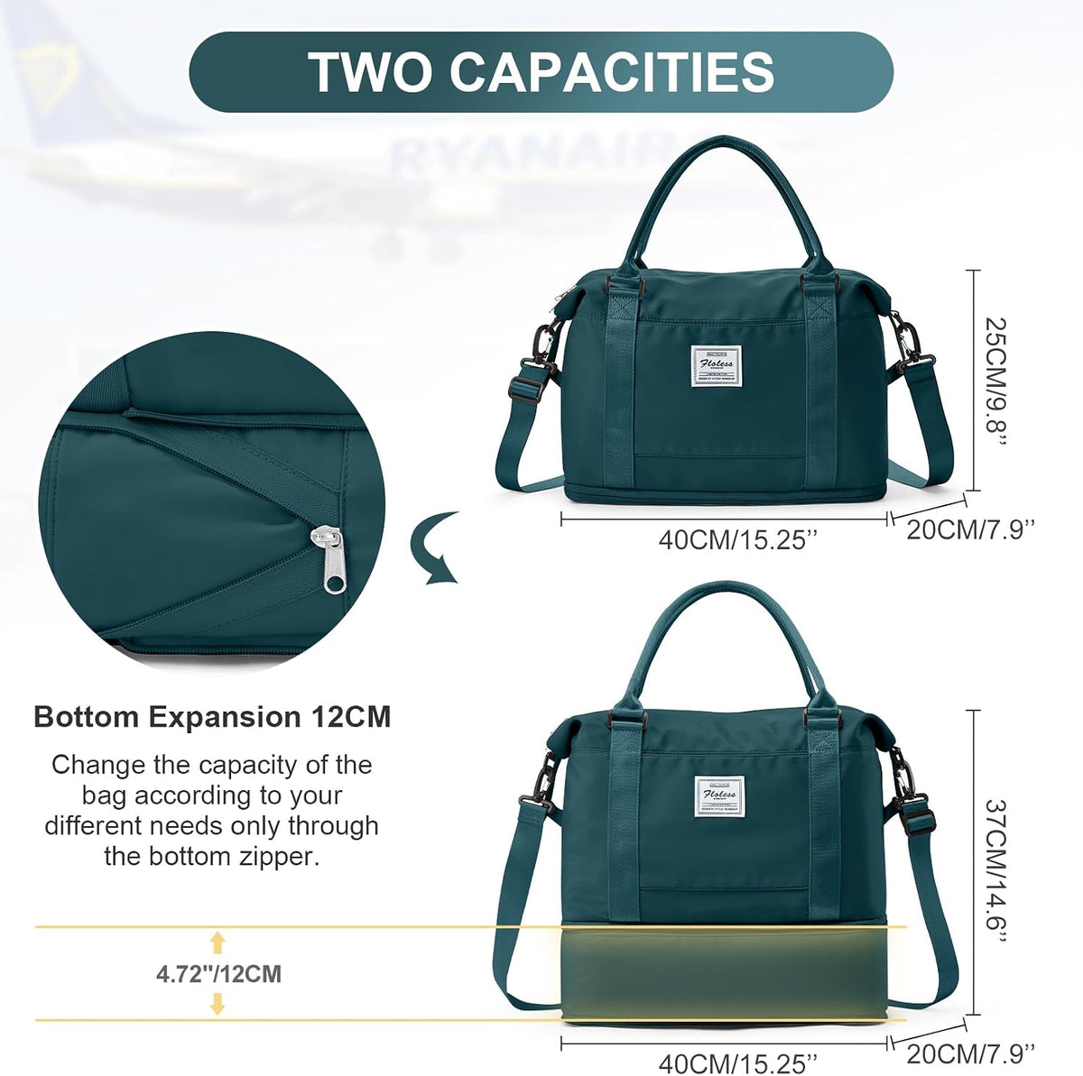 Travel Duffel Weekender Bag Women Tote Carry On Bags With Shoe Compartment - Colors A