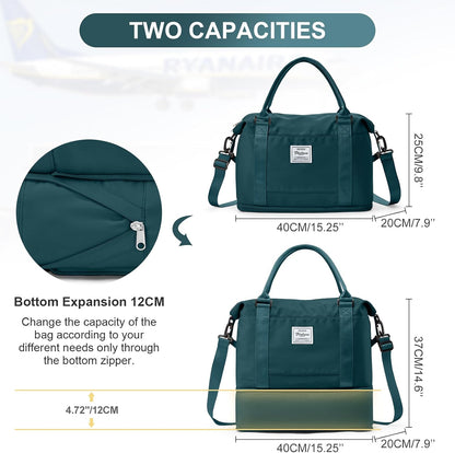 Travel Duffel Weekender Bag Women Tote Carry On Bags With Shoe Compartment - Colors A