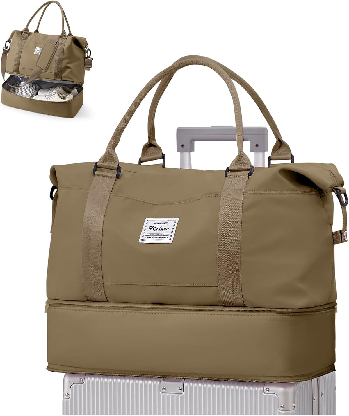 Travel Duffel Weekender Bag Women Tote Carry On Bags With Shoe Compartment - Colors A