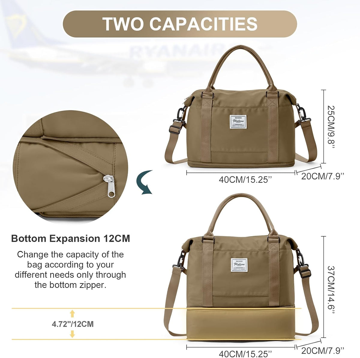 Travel Duffel Weekender Bag Women Tote Carry On Bags With Shoe Compartment - Colors A