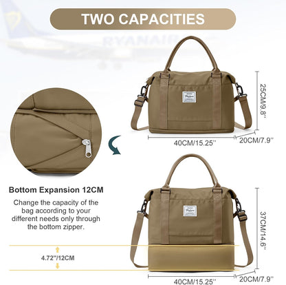 Travel Duffel Weekender Bag Women Tote Carry On Bags With Shoe Compartment - Colors A