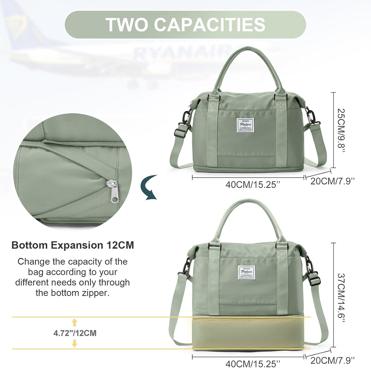 Travel Duffel Weekender Bag Women Tote Carry On Bags With Shoe Compartment - Colors A