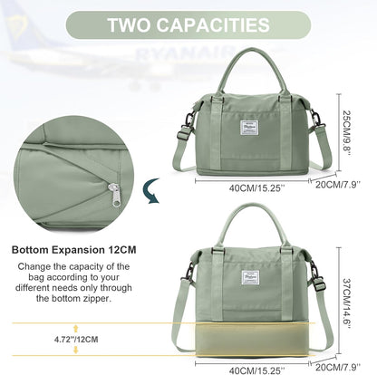 Travel Duffel Weekender Bag Women Tote Carry On Bags With Shoe Compartment - Colors A