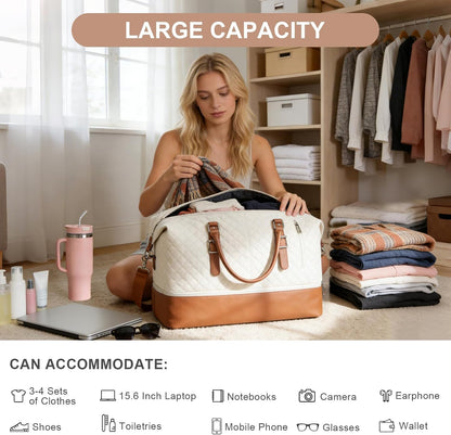Travel Duffel Weekender Bag Women Tote Carry On Bags With Shoe Compartment - Colors A