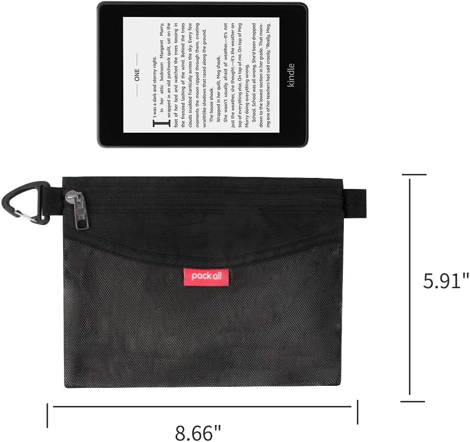 Water-Resistant Zipper Pouch, Mesh Zipper Bag, 8.66"x5.91"