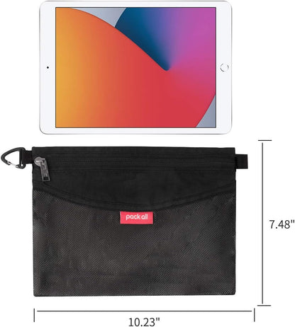 Water-Resistant Zipper Pouch, Mesh Zipper Bag, 8.66"x5.91"