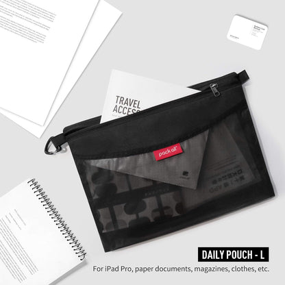 Water-Resistant Zipper Pouch, Mesh Zipper Bag, 8.66"x5.91"