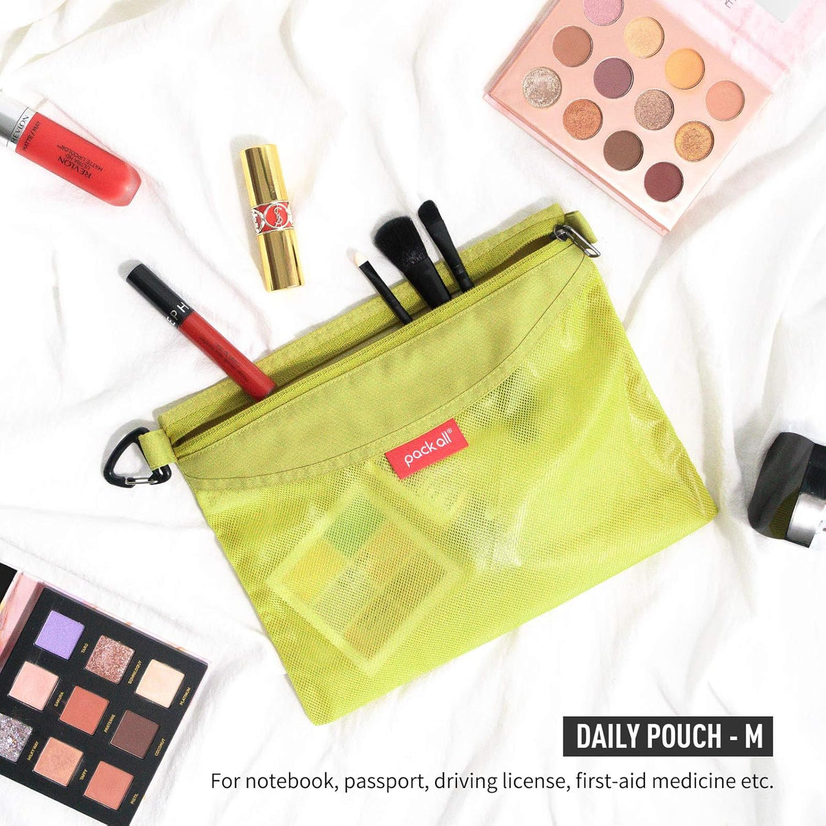 Water-Resistant Zipper Pouch, Mesh Zipper Bag, 8.66"x5.91"