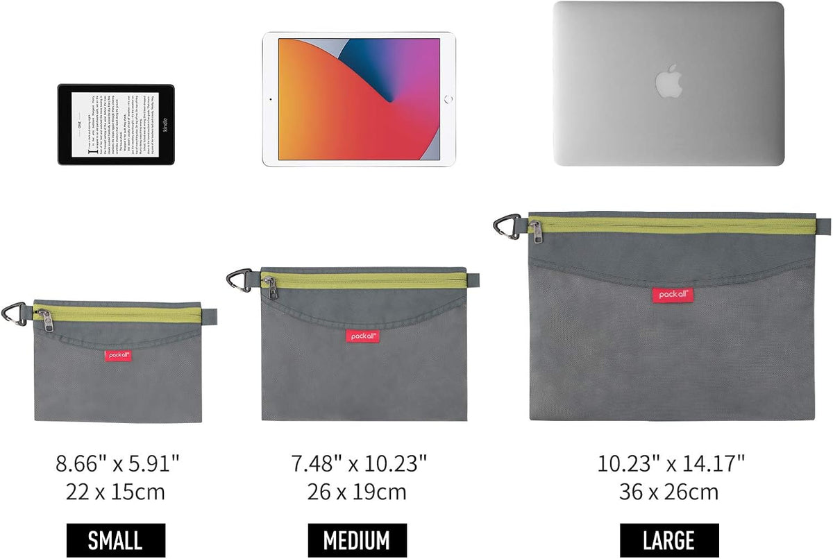 Water-Resistant Zipper Pouch, Mesh Zipper Bag, 8.66"x5.91"