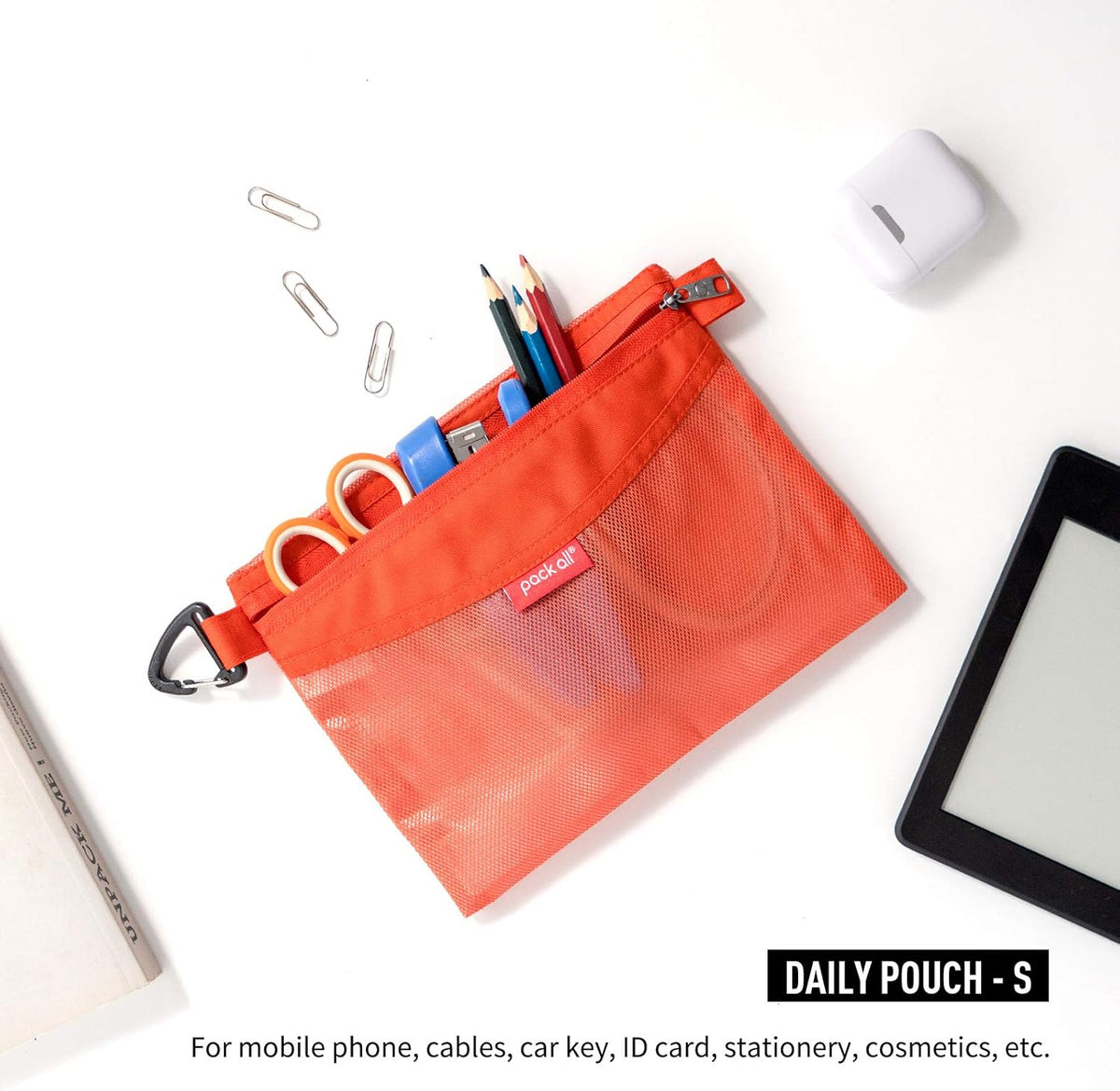 Water-Resistant Zipper Pouch, Mesh Zipper Bag, 8.66"x5.91"