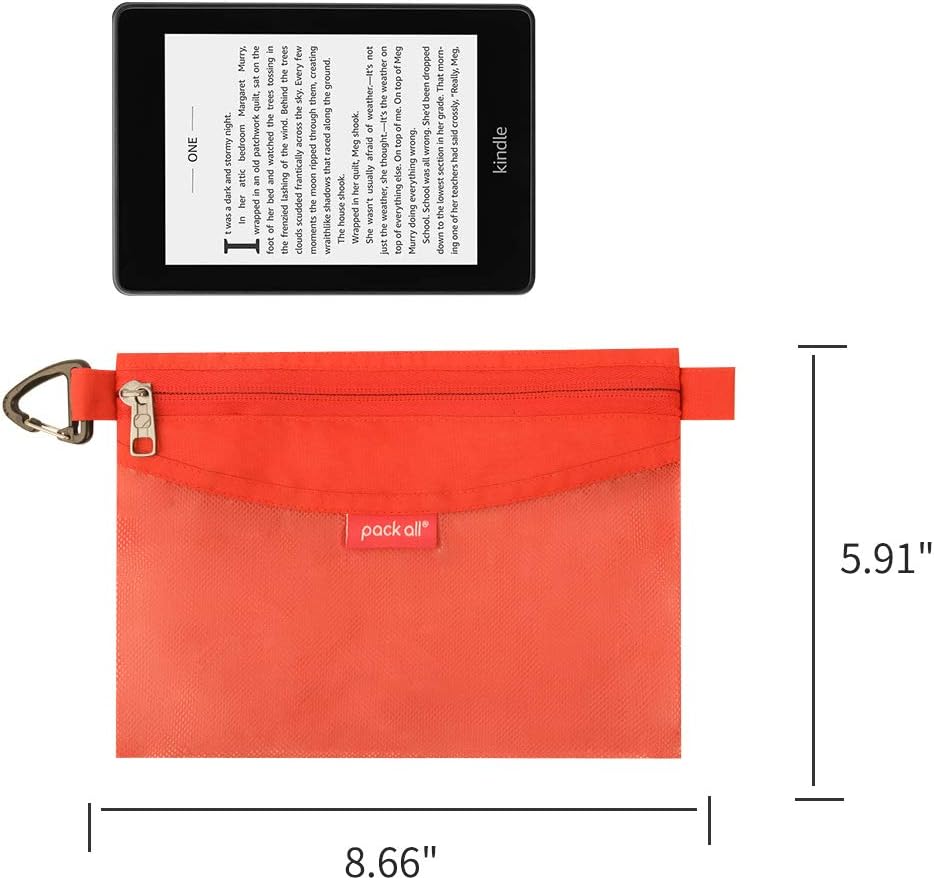 Water-Resistant Zipper Pouch, Mesh Zipper Bag, 8.66"x5.91"