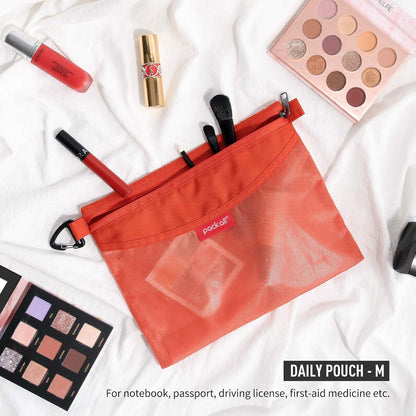 Water-Resistant Zipper Pouch, Mesh Zipper Bag, 8.66"x5.91"
