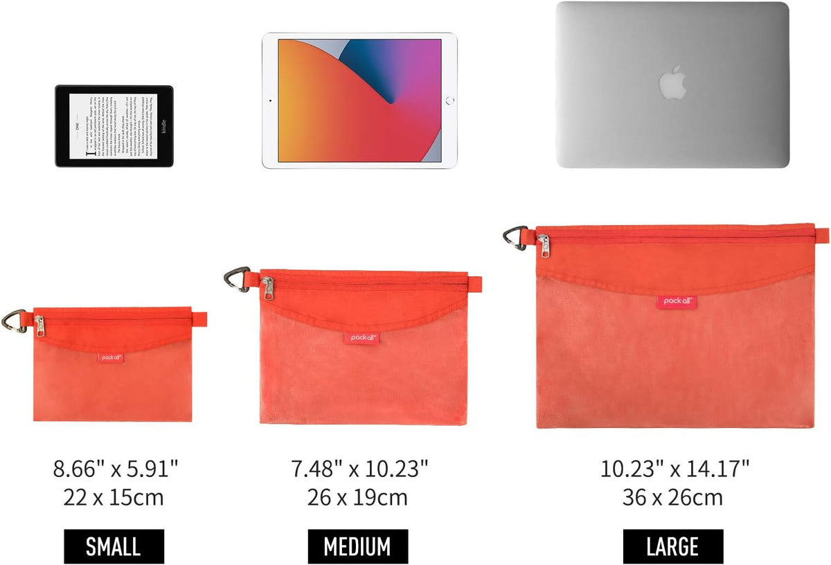 Water-Resistant Zipper Pouch, Mesh Zipper Bag, 8.66"x5.91"