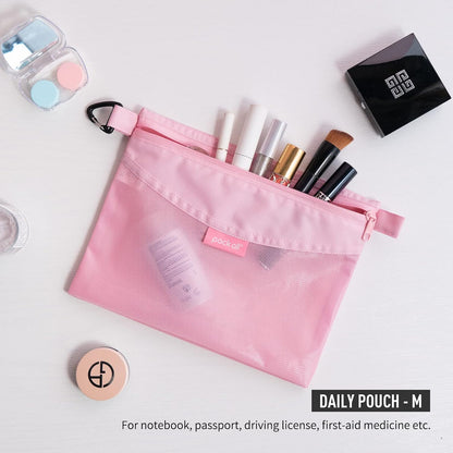 Water-Resistant Zipper Pouch, Mesh Zipper Bag, 8.66"x5.91"