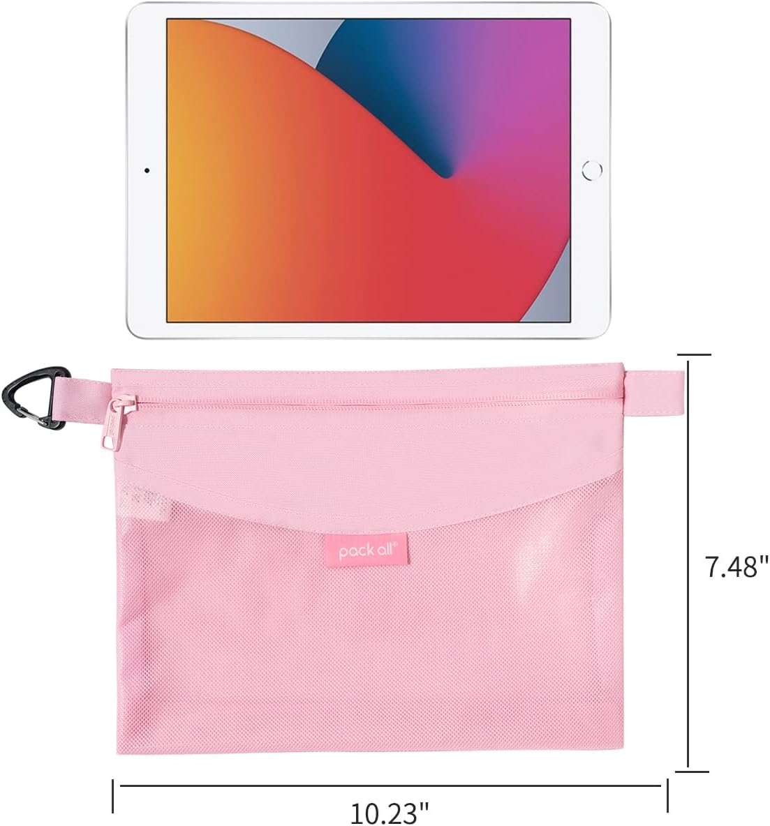 Water-Resistant Zipper Pouch, Mesh Zipper Bag, 8.66"x5.91"