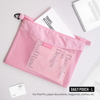 Water-Resistant Zipper Pouch, Mesh Zipper Bag, 8.66"x5.91"