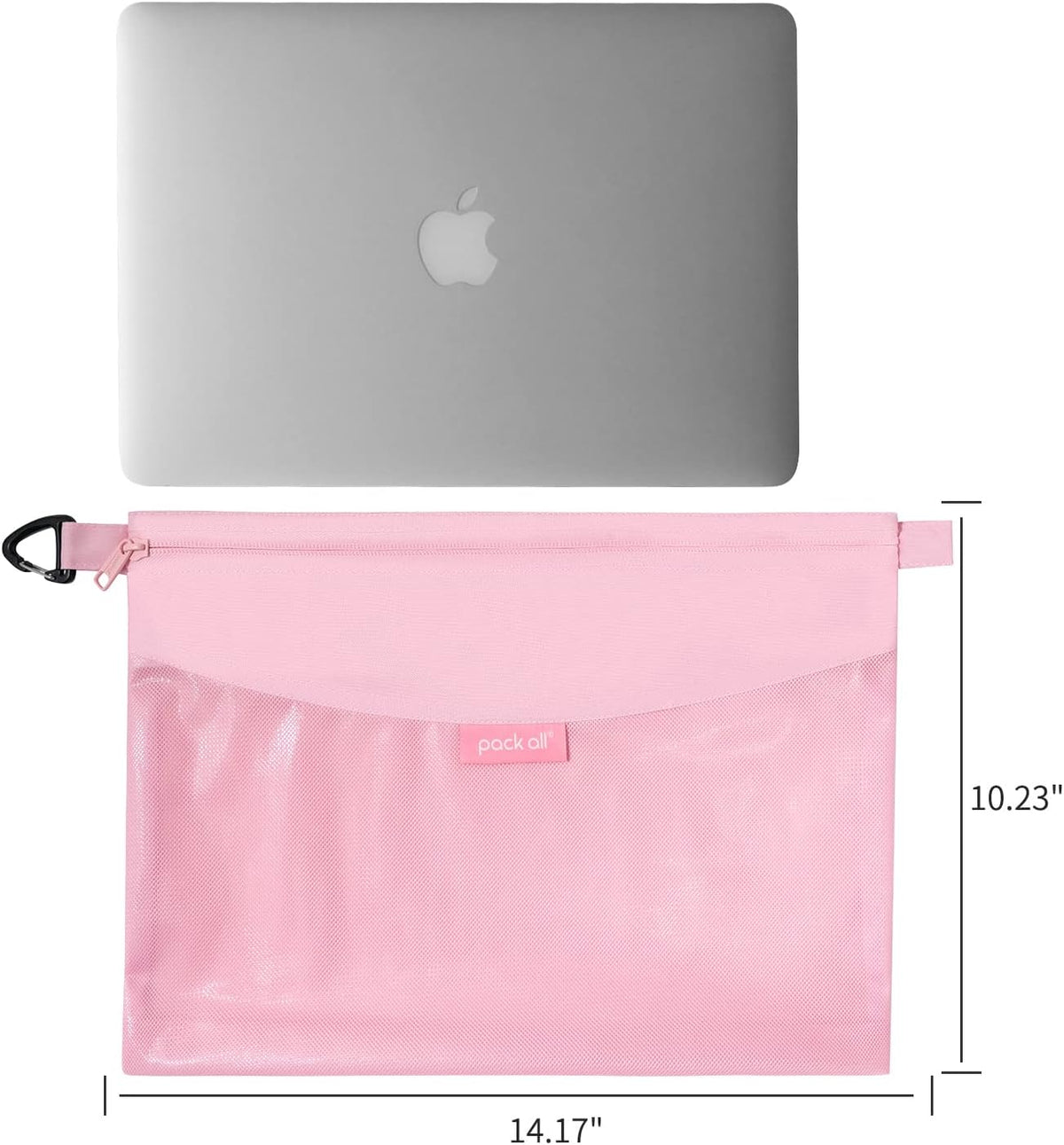 Water-Resistant Zipper Pouch, Mesh Zipper Bag, 8.66"x5.91"