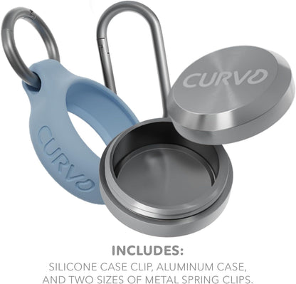 CURVD Pill Organizer & Pill Case, Waterproof Case for Earplugs (Blue)