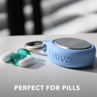 CURVD Pill Organizer & Pill Case, Waterproof Case for Earplugs (Blue)