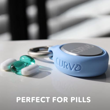CURVD Pill Organizer & Pill Case, Waterproof Case for Earplugs (Blue)