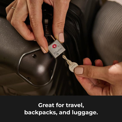 TSA Luggage Lock Keyed Alike, Brass and Nickel, 4-Pack 4683Q