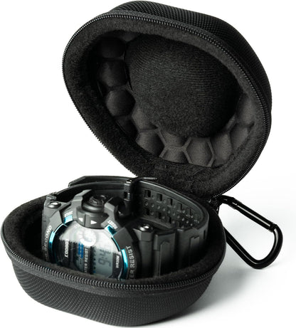 3 Slot Hard Watch Travel Case, Watch Roll Case Storage and Organizer for Men and Women, with anti-move watch pillow (Black fabric 3Slots)