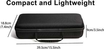 3 Slot Hard Watch Travel Case, Watch Roll Case Storage and Organizer for Men and Women, with anti-move watch pillow (Black fabric 3Slots)