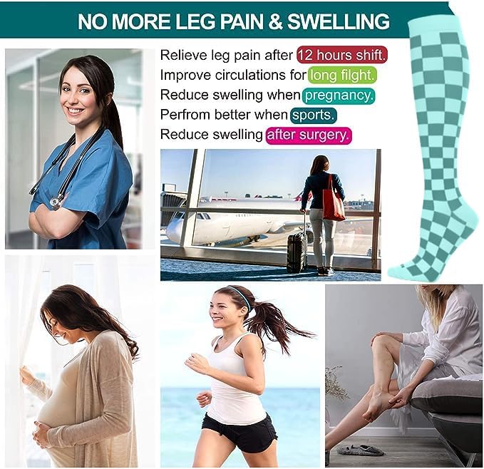 Compression Socks Women and Men, 20-30mmHg, Best for Nurses, Travel, Pregnancy