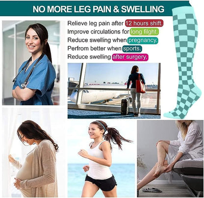 Compression Socks Women and Men, 20-30mmHg, Best for Nurses, Travel, Pregnancy