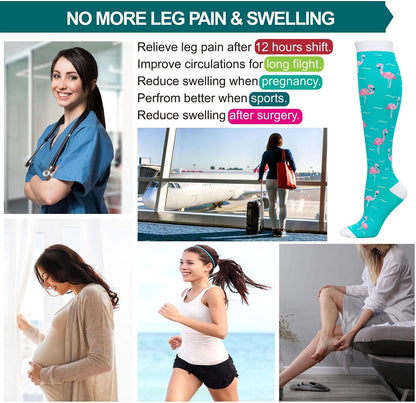 Compression Socks Women and Men, 20-30mmHg, Best for Nurses, Travel, Pregnancy