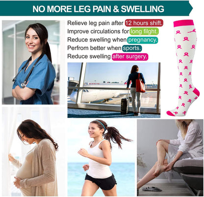 Compression Socks Women and Men, 20-30mmHg, Best for Nurses, Travel, Pregnancy
