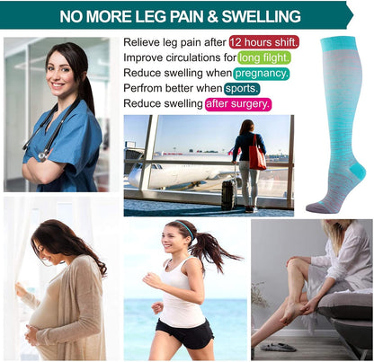 Compression Socks Women and Men, 20-30mmHg, Best for Nurses, Travel, Pregnancy