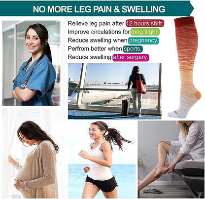 Compression Socks Women and Men, 20-30mmHg, Best for Nurses, Travel, Pregnancy