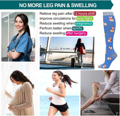 Compression Socks Women and Men, 20-30mmHg, Best for Nurses, Travel, Pregnancy