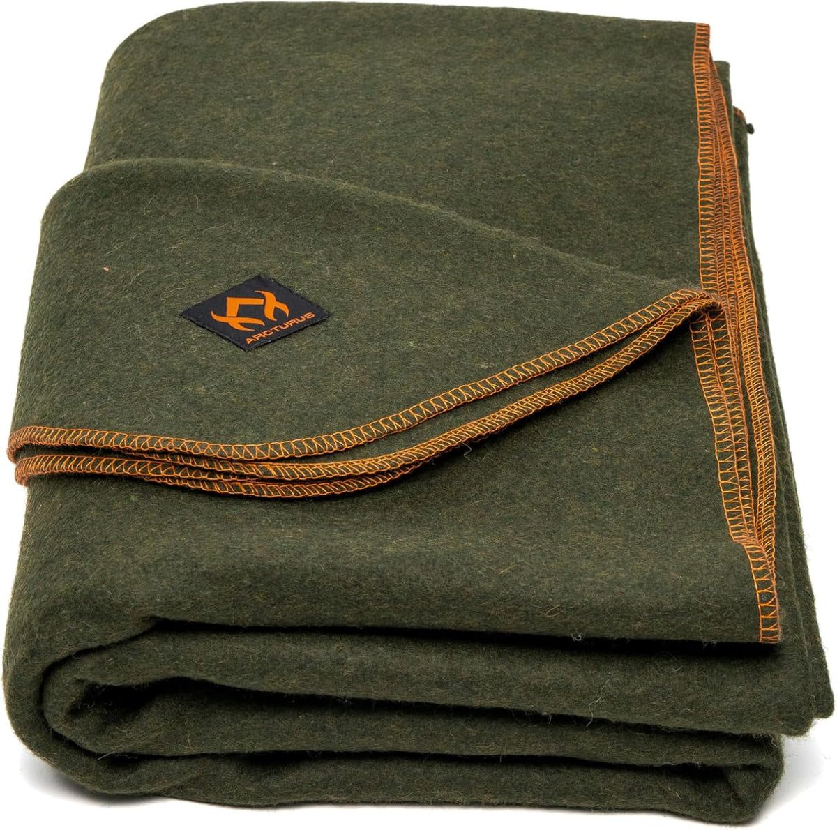 Military Wool Blanket - Warm, Thick, Washable - Great for Outdoors, Camping, Stadium Blanket, Picnics, Travel - Car & Bushcraft Survival Kits