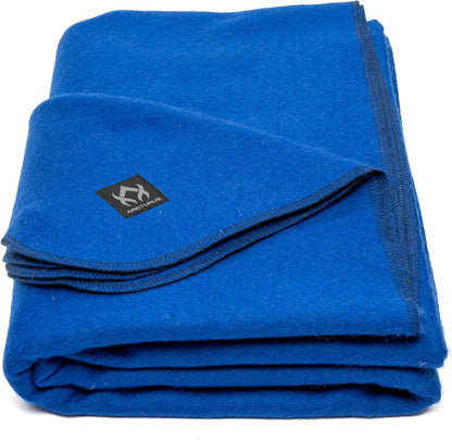 Military Wool Blanket - Warm, Thick, Washable - Great for Outdoors, Camping, Stadium Blanket, Picnics, Travel - Car & Bushcraft Survival Kits