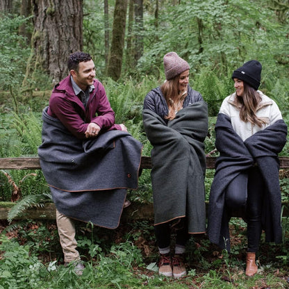 Military Wool Blanket - Warm, Thick, Washable - Great for Outdoors, Camping, Stadium Blanket, Picnics, Travel - Car & Bushcraft Survival Kits